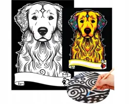 kolorowanka-welwetowa-a4-piesek-golgen-retriever-colorvelvet
