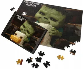 puzzle-a3-a4-minecraft-film-movie-2025-gadzety-chicken-jockey-imie-napis