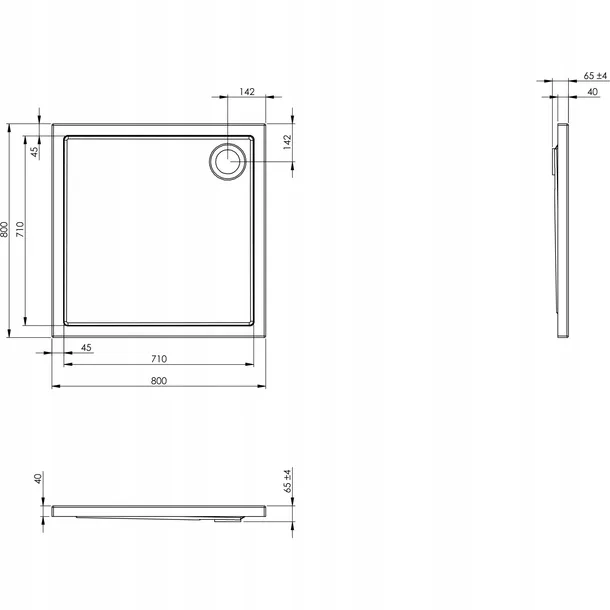 roca-brodzik-akrylowy-malaga-square-flat-kwadrat-80x80x4cmorbialyororyginalny-linia-malaga