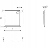 roca-brodzik-akrylowy-malaga-square-flat-kwadrat-80x80x4cmorbialyororyginalny-linia-malaga