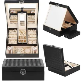 szkatulka-na-bizuterie-ekoskora-25-x-25-x-85-cm-czarny-organizer-z-przegro