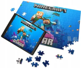 puzzle-a3-a4-minecraft-film-movie-2025-gadzety-z-imieniem-napisem