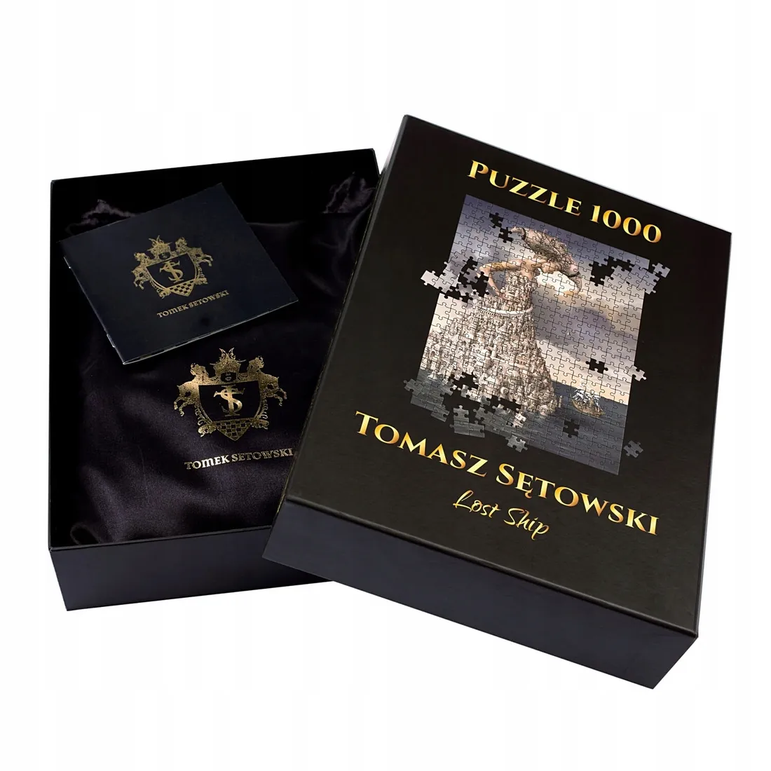 PUZZLE 1000 ELEMENTÓW SĘTOWSKI LOST SHIP OBRAZ OLEJ ZESTAW NA