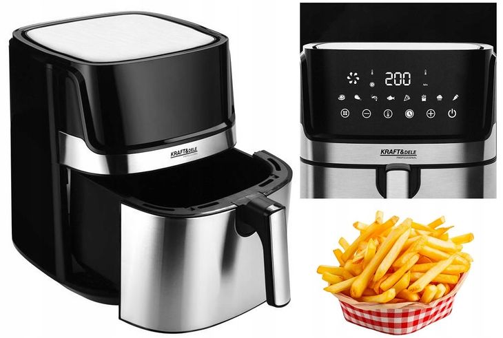 ﻿FRYTKOWNICA BEZTŁUSZCZOWA AIRFRYER FRYTOWNICA DUŻA 12 PROGRAMÓW 8l 1850W