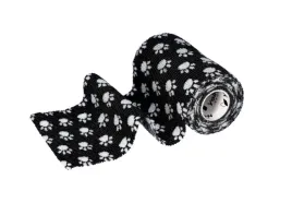 bandaz-kohezyjny-czarny-lapki-10cm45m-samoprzylepny-elastyczny
