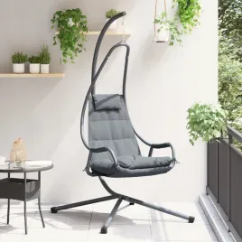 hustawka-z-stojakiem-i-poduszka-antracytowa-stal