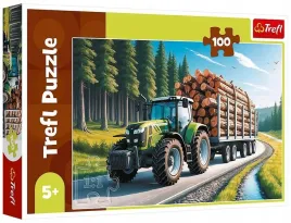 puzzle-100-ciagnik-lesny-trefl
