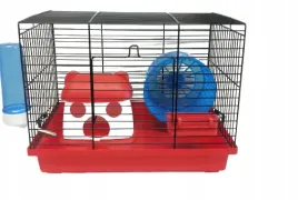 klatka-dla-chomika-domek-kolowrotek-miska-mini