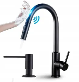 bateria-kuchenna-dotykowa-czarna-sensor-stalowa-wylewka