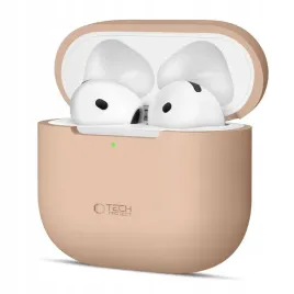 etui-tech-protect-silicone-na-apple-airpods-4-bezowe