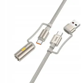 hoco-kabel-usb-usb-c-zapalniczka-zarowa-3a-60w-12m-szary