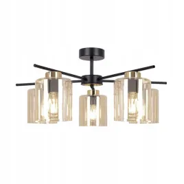 lampa-sufitowa-aurelia-k-5522-czarny-zloty-bursztynowa-klasyczna-stylowa