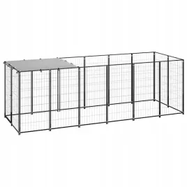 vidaxl-kojec-dla-psa-czarny-330x110x110-cm-stalowy