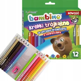 bambino-kredki-trojkatne-12-kol-grube-drewno-tem