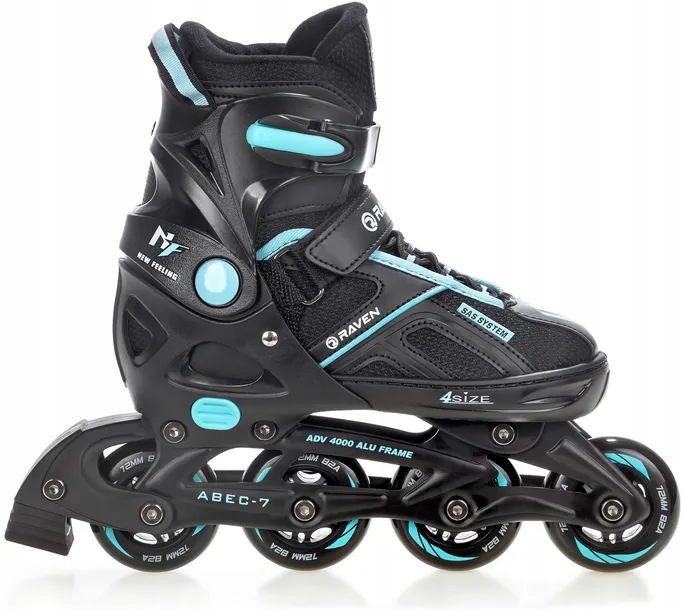 rolki-raven-pulse-black-cyan-37-40-klasa-lozysk-abec-7