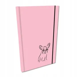 notes-a5-z-gumka-gladki-soft-touch-buldog-rozowy
