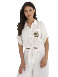 rozpinana-koszula-damska-casualowa-muslinowa-krotka