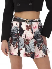 eleganckie-plisowane-spodnico-spodenki-damskie-z-printem