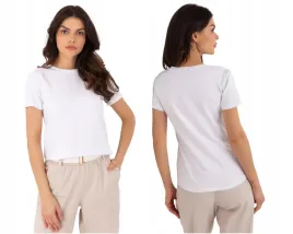 dopasowany-t-shirt-damski-gladki-bawelniany-koszulka
