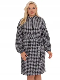 sukienka-damska-plus-size-dzianinowa-w-pepitke