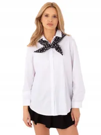 koszula-damska-klasyczna-rozpinana-z-apaszka