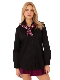 koszula-damska-klasyczna-rozpinana-z-apaszka