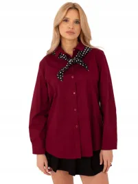 koszula-damska-klasyczna-rozpinana-z-apaszka