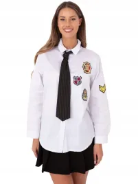 koszula-z-krawatem-damska-klasyczna-bawelniana