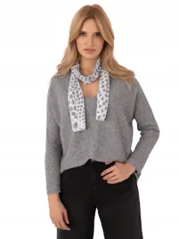 sweter-klasyczny-damski-elegancki-oversize-z-apaszka-w-grochy