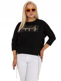 bluzka-damska-plus-size-codzienna-ze-srebrna-aplikacja-rekaw-3-4