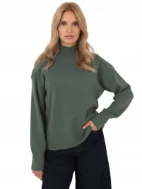 sweter-damski-gladki-luzny-z-polgolfem