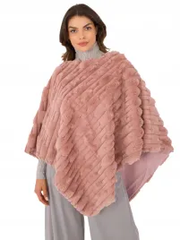 poncho-ponczo-damskie-cieple-futrzane-eleganckie-zimowe