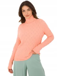 sweter-golf-damski-dopasowany-w-azurowy-wzor