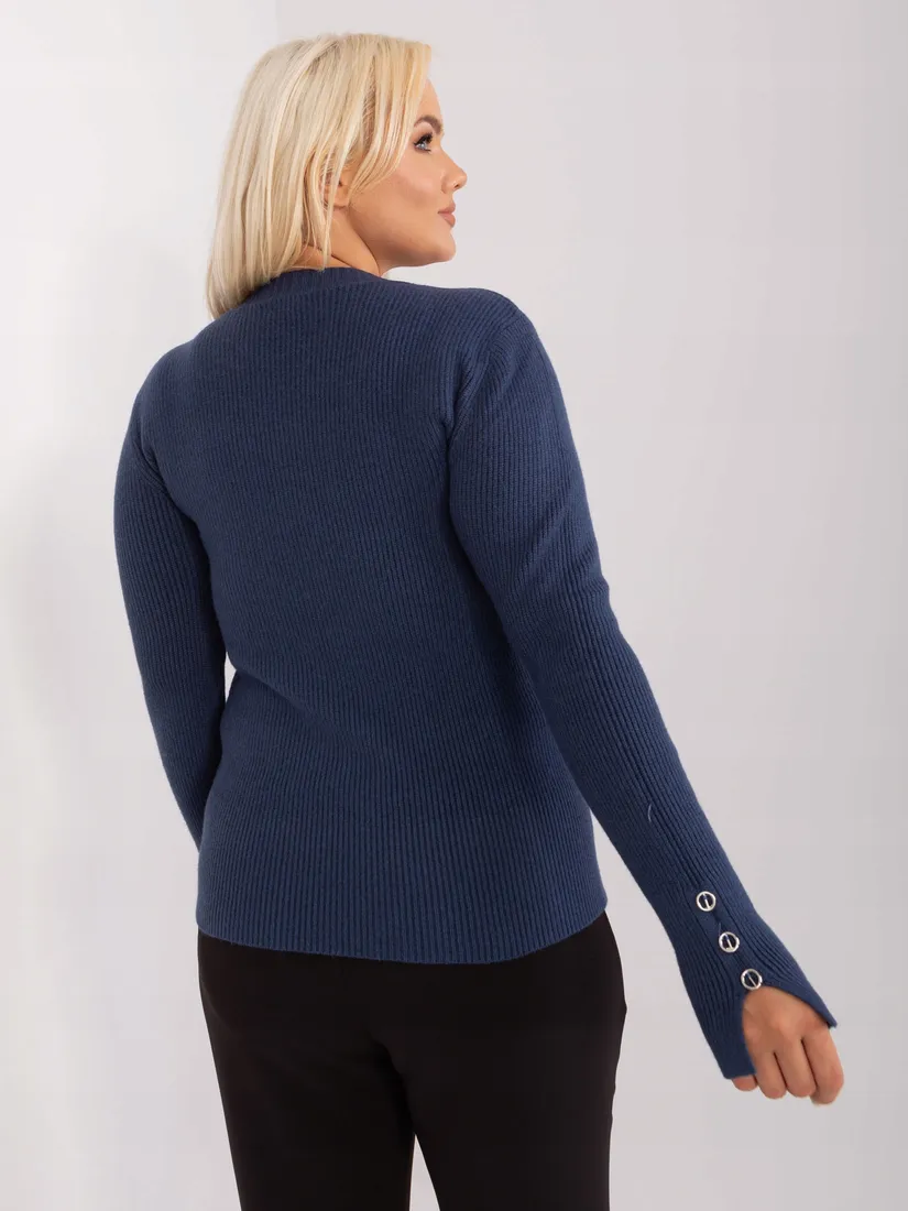 stylowy-sweter-plus-size-damski-w-serek-stan-nowy