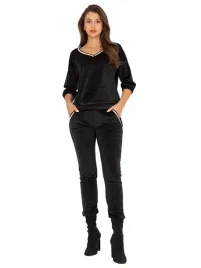 bluza-w-serek-spodnie-damskie-komplet-welurowy