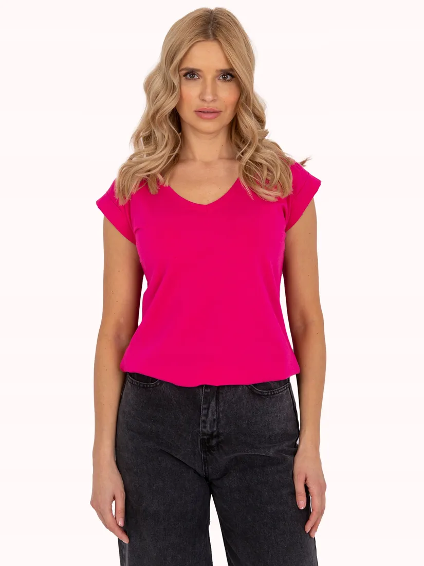 damski-t-shirt-basic-z-dekoltem-w-serek-top-