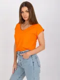 damski-t-shirt-basic-z-dekoltem-w-serek-top-kolor-pomaranczowy