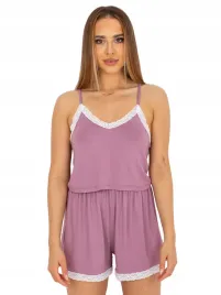 pizama-damska-z-koronka-top-szorty-l-xl