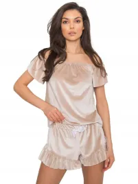 pizama-welurowa-z-falbana-hiszpanka-szorty-l-xl