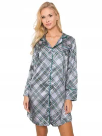 damska-koszula-nocna-koszulka-w-kratke-s