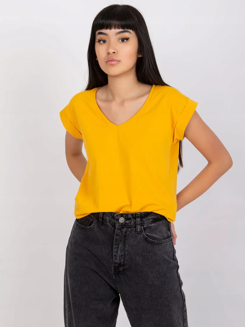 damski-t-shirt-basic-z-dekoltem-w-serek-top-