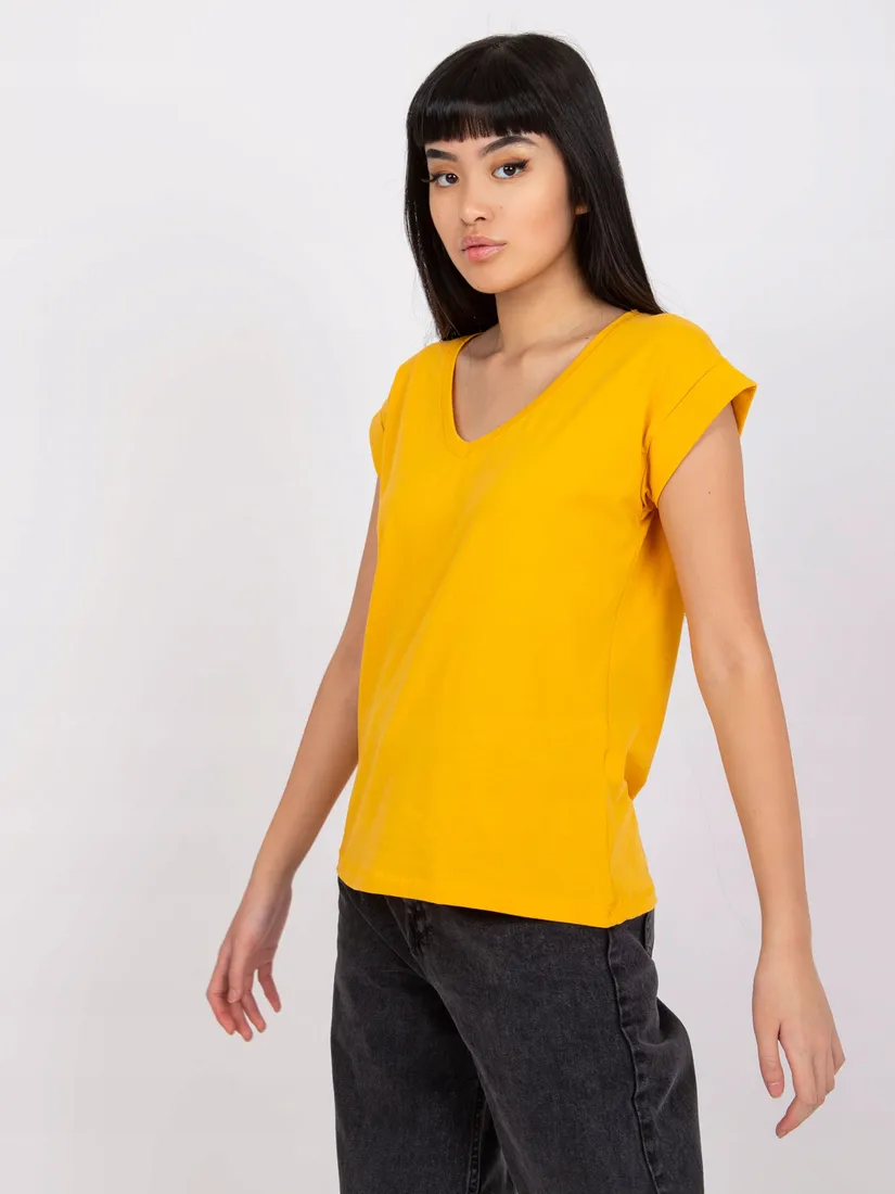 damski-t-shirt-basic-z-dekoltem-w-serek-top-stan-nowy