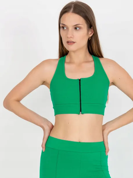 prazkowany-crop-top-damski-basic-z-zamkiem-s-kolor-zielony