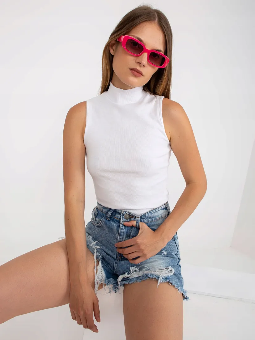 top-damski-basic-prazkowany-z-polgolfem-m