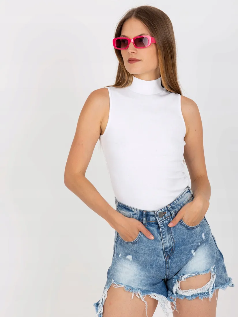 top-damski-basic-prazkowany-z-polgolfem-m-stan-nowy