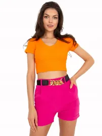 szorty-damskie-eleganckie-z-paskiem-lancuszek-m