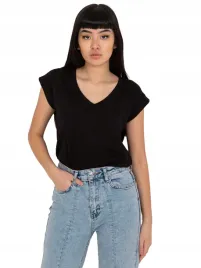 damski-t-shirt-basic-z-dekoltem-w-serek-top-