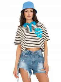 krotka-damska-koszulka-polo-w-paski-krotki-rekaw