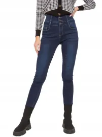 spodnie-jeansowe-jeansy-damskie-rurki-xs