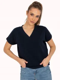 t-shirt-damski-bawelniany-z-dekoltem-w-serek-s-m